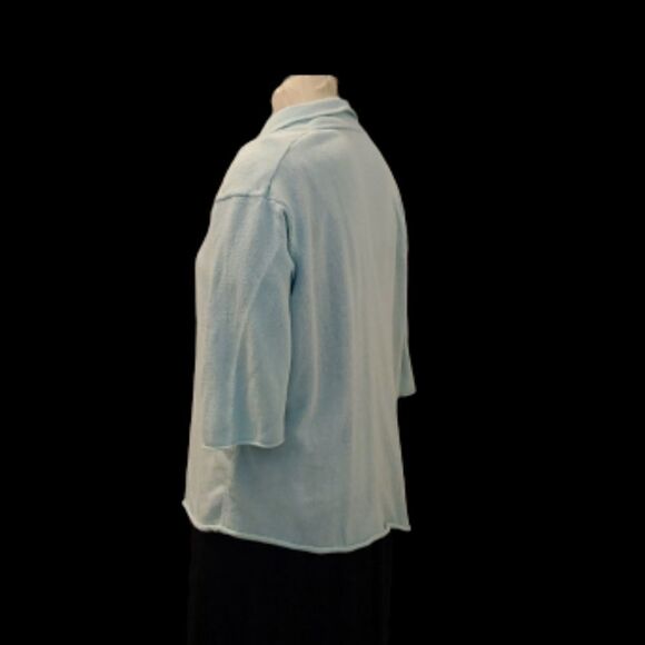 Eileen Fisher Green  Cardigan Sweater 3/4 Sleeve Size XL
 100% Cotton - Picture 6 of 8